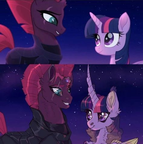 Tempest And Twilight, Twilight Sparkle X Tempest, Tempest X Twilight, Twilight X Tempest, Fizzlepop Berrytwist, Mlp Reference, Scene Redraw, Tempest Shadow, Pony Cartoon