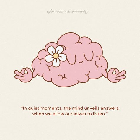 "In quiet moments, the mind unveils answers when we allow ourselves to listen." #mentalhealth #mentalhealthawareness #selfcare #endstigma #youarenotalone #wellness #mindfulness #selflove #anxietyawareness #dépression Mental Calmness, Quiet Mind, Awareness Quotes, Cognitive Behavioral Therapy, Behavioral Therapy, Quiet Moments, Health Awareness, Mental Health Awareness, To Listen