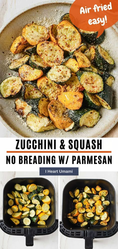 Air Fryer Recipes For Zucchini, Zuchini And Squash, Zucchini Squash Recipes Air Fryer, Squash In Air Fryer, Air Fryer Frozen Squash, Squash Recipes Air Fryer, Air Fryer Yellow Squash Recipes, Frozen Squash And Zucchini Recipes, Zichichi Recipes Healthy