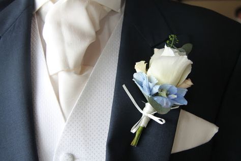 Blue Boutonniere Wedding, White And Blue Boutonniere, Button Holes Wedding Hydrangea, Blue Hydrangea Boutonniere, Blue And White Boutonniere, Blue Wedding Buttonholes, White And Blue Boutonniere Wedding, Light Blue Boutonniere Prom, Blue Hydrangea Wedding Boutonniere