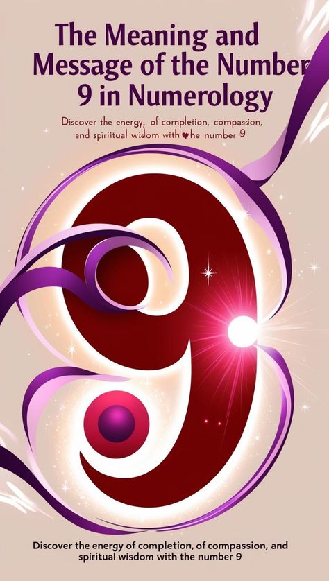 Explore the transformative energy of the number 9 in numerology. Discover its themes of compassion, wisdom, and completing life cycles. Number 9 Numerology, 9 Meaning, 9 Numerology, Numerology 9, Numerology Birth Date, Name Numerology, Life Path Numbers, Celestial Spirit, Life Path Number