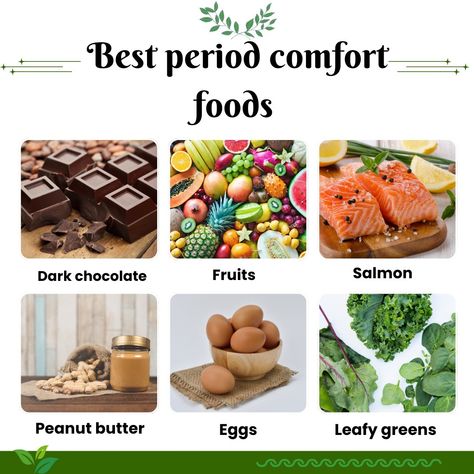 📌When that time of the month rolls around, it’s not just about the physical discomfort; it’s also about nurturing your body and soul. Comfort foods can play a crucial role in alleviating cramps and mood swings, providing both emotional and physical relief.

 📌Did you know that certain foods can help alleviate discomfort and boost your mood? Incorporating ingredients rich in magnesium, iron, and omega-3s can make all the difference. Think dark chocolate, leafy greens, and fatty fish that not on... Period Comfort Food, Period Comfort, Time Of The Month, Boost Your Mood, Fatty Fish, Perfect 10, Green Eggs, Leafy Greens, Mood Swings