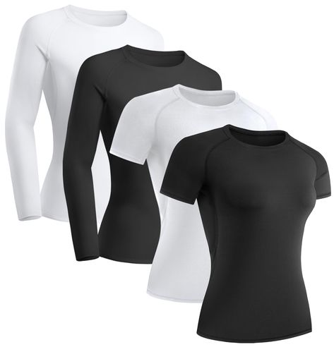 . Stay dry and comfortable during your workout with these moisture-wicking, sweat-proof tops. #gymwear #sportswear Women Gym Outfits, Compression Shirts, Gym Clothes Women, Compression Shirt, Athletic Top, Athletic Outfits, Sports Gear, Long Shorts, Workout Wear