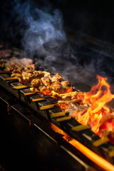 In Goa, Makutsu, a tiny new Japanese yakitori in Panjim is already making waves | Condé Nast Traveller India Izakaya Food, Fire Restaurant, Japanese Yakitori, Edible Seaweed, Plant Eater, Japanese Bar, Japanese Paper Lanterns, Chicken On A Stick, Beef Tongue