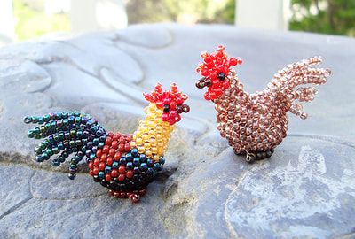 Patterns - Ruth Kiel 3D bead artist 3d Beaded Animals, Bracelet Patterns Easy, Bead Bracelet Patterns, Big Rooster, Beaded Animals Tutorial, Seed Bead Projects, Seed Bead Crafts, Beaded Jewlery, Bead Sewing