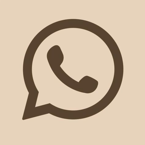 Whatsapp Cute Icon, Brown Whatsapp Icon, Wallpaper For Apps, Custom Icons Aesthetic, Whatsapp Icon Aesthetic, Phone Icons Aesthetic, Icons Aesthetic Apps, Iphone Icon Aesthetic, Aesthetic Icons For Apps