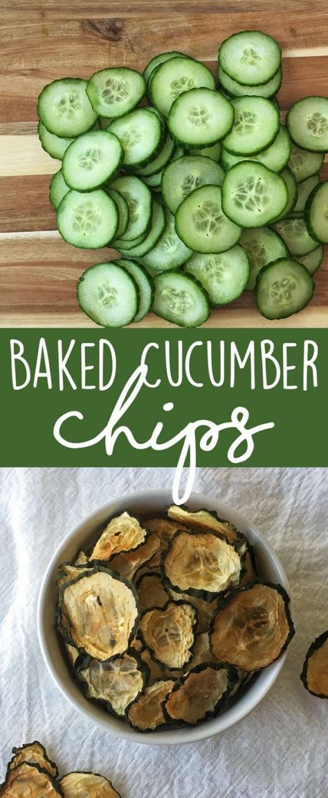 Healthy Baked Cucumber Chips - tasty plant-based snack! Baked Cucumber, No Carb Diet Plan, Low Fat Diet Recipes, Cucumber Chips, Tartiflette Recipe, Healthy Low Carb Snacks, Healthy Chips, Carb Diet Plan, Baking Powder Uses