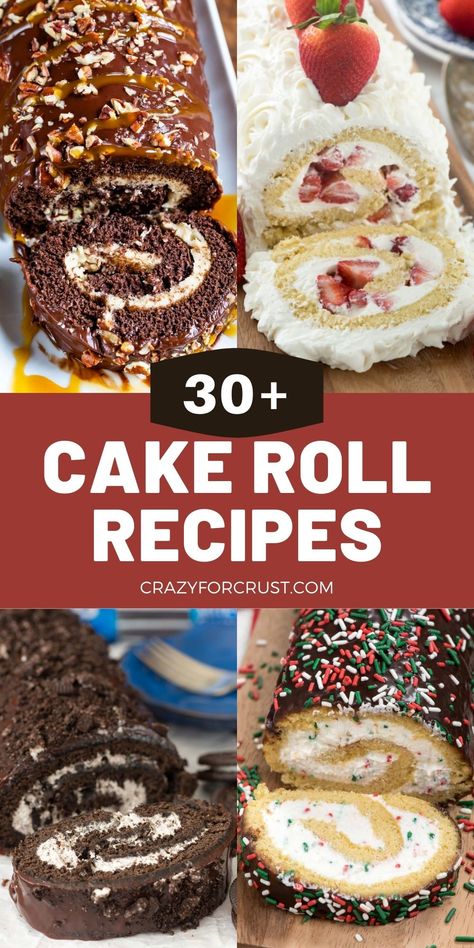 Yule Logs, Jelly Roll Cake, Pumpkin Rolls, Pumpkin Rolls Recipe, Chocolate Roll Cake, 30 Cake, Yule Log Cake, Cake Rolls, Cake Roll Recipes