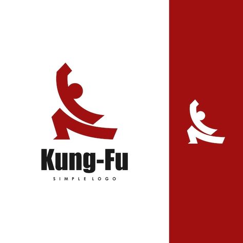 Simple kung fu logo, simple martial arts... | Premium Vector #Freepik #vector #karate-logo #taekwondo #karate #kungfu Karate Poster Design, Martial Arts Design, Martial Art Logo, Logo Taekwondo, Martial Arts Logo, Karate Logo, Wrestling Logo, Logo Moodboard, Martial Arts School