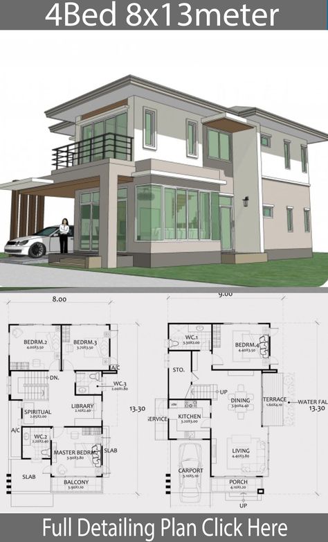 Circle House, Modern House Floor Plans, Indian House Plans, 2 Storey House Design, 2 Storey House, Duplex House Plans, House Plan Gallery, House Construction Plan, Model House Plan