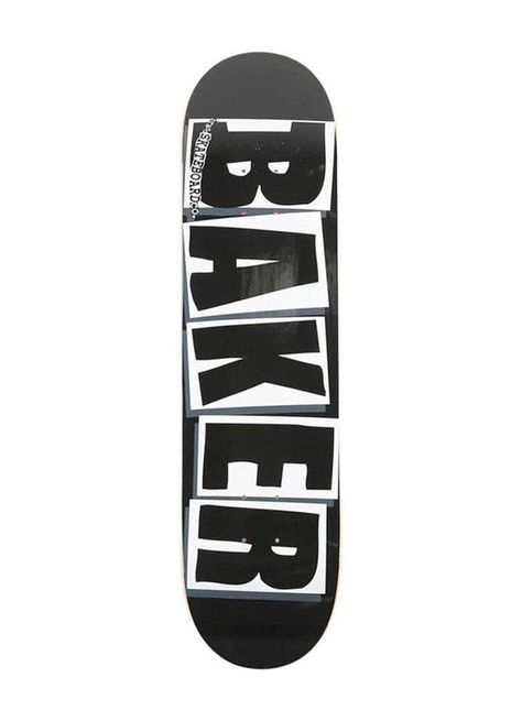 Baker Brand Logo Black / White Skateboard Deck - 8.25" x 31.875" Crochet Sofa Cover, Baker Board, Skateboard Brands, Skater Core, Pattern 2023, Skateboard Graphics, Custom Skateboard Decks, Fancy Crochet, Baker Skateboards