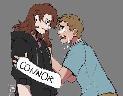 Pinterest: Wickedslayer08  Musical: Dear Evan Hansen Character's name: Connor Murphy Connor X Evan, Connor And Evan, Evan Hansen Fanart, Evan And Connor, Dear Evan Hansen Art, Dear Evan Hansen Fanart, Tree Bros, Dear Evan Hansen Musical, Will Roland