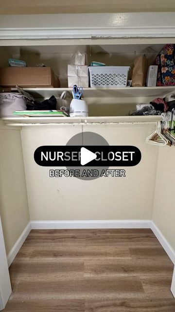 Poppy Lin on Instagram: "Nursery Closet Before and After 

Follow to see how I organize my baby girl's closet🫶🏼

#babynurseryideas #nurserycloset #diynursery #nestingproject" Closet Nursery Ideas Walk In, Walk In Closet Nursery Converted, Closet Nursery, Nursery Corner In Parents Room, Baby Nursery Closet, Baby Girl Closet, Nursery Closet Organization, Baby Closet Organization, Open Closet