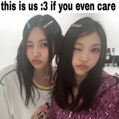 newjeans 뉴진스 haerin + hyein cute dump funny lol lmao ijboling princess kpop meme silly this is us :3 if you even care icon Haerin Icon, Hyein Newjeans, Love My Best Friend, New Jeans Style, Important People, Lq Icons, Kpop Funny, Kpop Outfits, Matching Pfp