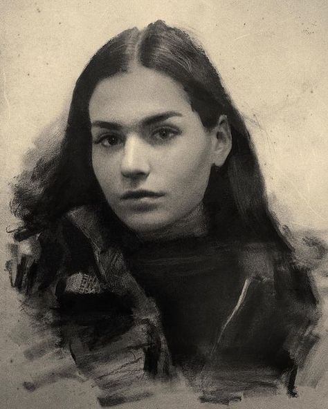 John Fenerov Art, John Fenerov, Cute Portrait, Figure Sketches, Charcoal Portraits, Portrait Drawings, Charcoal Art, Figure Sketching, A Level Art