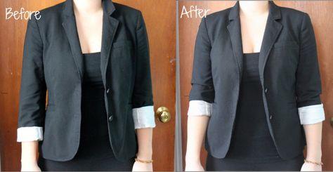 How to Alter a Thrift Store Blazer @ Nifty Thrifty Goodwill Thrift Store Upcycle, Thrift Store Refashion, Sewing Alterations, Thrift Store Crafts, Altering Clothes, Recycle Clothes, Refashion Clothes, Clothes Crafts, Clothing Hacks