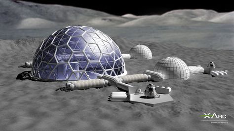 Moon Colony, Astronomy Terms, Mars Project, Space Colony, Moon Projects, Film Props, Low Poly Art, Astronauts In Space, Space Architecture