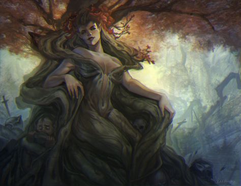 ArtStation - Wood Nymph Wood Nymph Art, Wood Nymph, Wood Nymphs, Fantasy Figures, Arts Stream, Water Dog, Beauty And The Beast, My Art, Art Pieces