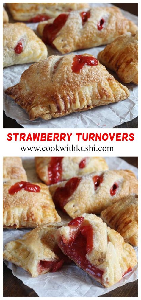 Strawberry Cake Aesthetic, Strawberry Turnovers, Cake Recipe Strawberry, Strawberry Cake Decorations, Strawberry Cake Recipe, Puff Pastries, Puff Pastry Desserts, Tart Filling, Low Carb Cheesecake