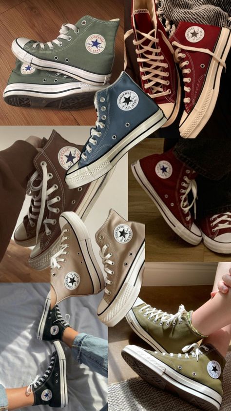 Chuck Outfits, Cute Converse Shoes, Cute Converse, Pretty Sneakers, Red Converse, Girls Converse, All Stars Converse, Everyday Fashion Outfits, Stunning Shoes