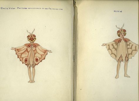 Moth Costume from A Midsummer Night's Dream, 1905 Moth Costume, Bug Costume, Midsummer Dream, A Midsummer Night's Dream, Midsummer Night's Dream, Butterfly Fairy, Halloween Inspo, Midsummer Nights Dream, Autumn Inspiration