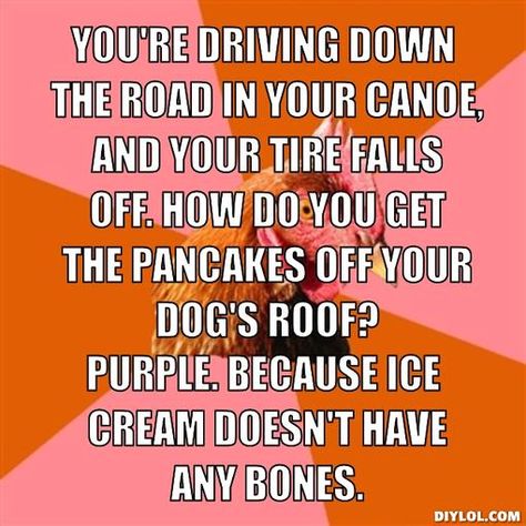 Anti Joke Chicken, Jokes That Dont Make Sense, Anti Jokes Hilarious, Chicken Meme, Funny Anti Jokes, Chicken Jokes, Anti Jokes, Algebra Problems, Chicken Funny