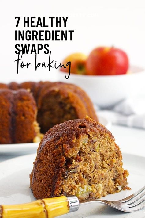 Whether you’re a newbie baker or more experienced in the kitchen, I’ve found that these seven healthy baking swaps are foolproof and can be applied to just about any recipe! If you're looking for healthier swaps for for white or brown sugar, for eggs, and corn syrup this post has it all >> https://www.fitlivingeats.com/7-healthy-baking-swaps-for-a-more-nutritious-treat #healthybaking #baking #heathyrecipes #bakingswaps Healthy Baking Swaps, Ingredients Substitutions, Healthy Baking Substitutes, Baking Swaps, Healthier Baking, Baking Healthy, Oatmeal Breakfast Cookies, Sweet Potato Brownies, Healthy Swaps