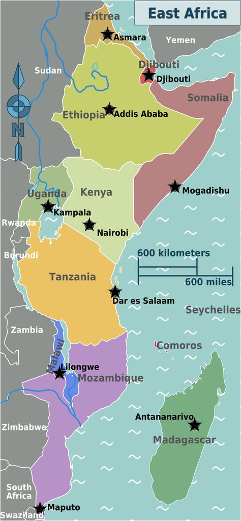 East Africa Regions Map - Mapsof.net United States Of Africa, Africa Countries Map, African Countries Map, Map Of Africa With Countries, Map Of Africa Printable, Picture Story For Kids, East Africa Travel, East Africa Map, Southern Africa Map