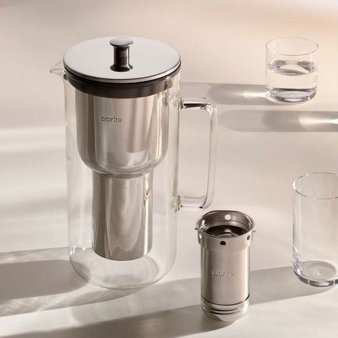 aarke on Instagram: "The Aarke Purifier is a patented, water purifier that filters your ordinary tap water though its stainless steel ReFilter system into a beautiful glass pitcher." Water Filter Aesthetic, Water Filter Pitcher, Save The Environment, Water Pitcher, Tap Water, Glass Pitcher, Water Pitchers, Glass Pitchers, Swedish Design