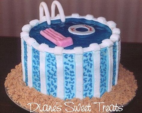 Swimming Pool Cakes, Pool Cakes, Pool Birthday Cakes, Swimming Pool Cake, Swimming Cake, Pool Party Cakes, Pool Cake, Movie Cakes, Birthday Cake With Photo