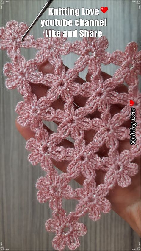 VERY NICE BEAUTIFUL CROCHET FLOWER knitting pattern making, step-by-step explanation for beginners Flower Shawl Crochet Pattern, Crochet Lace Flower Pattern, Filet Crochet Shawl, Flower Knitting Pattern, Flower Knitting, Crochet Thread Projects, Crochet Hooded Scarf, Granny Square Crochet Patterns Free, Crochet Stitches Diagram