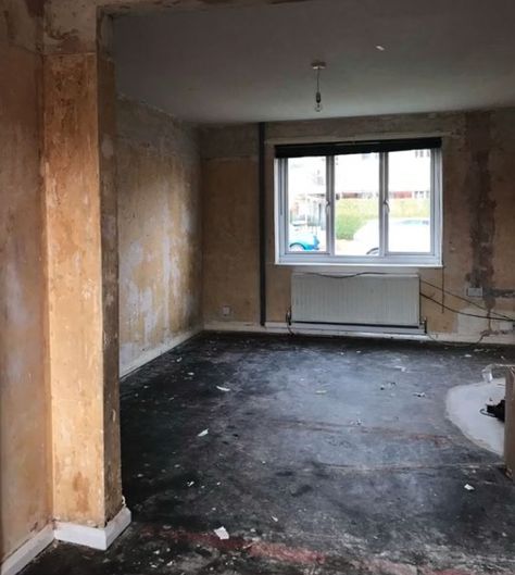 A MUM has shared how she revamped her council house on a budget – but trolls say she shouldn’t live in social housing if she can afford to renovate. The mum documented the renovation of her home and she said she was “breaking a stereotype” in doing so. But some commenters have slammed her, saying […] Flat Renovation Ideas, Council House Living Room, Council House Living Room Ideas, Flat Renovation, Council House Interior, Council Flat Makeover, Ex Council Flat Makeover, Ex Council House Makeover, Budget Renovations