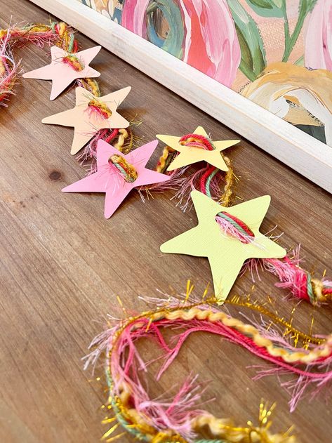 Star Garland, Teacher Gift, Classroom Decoration, Rainbow Star Banner, Sparkly Desk Decor, Custom Color Teach Garland, End of Year Thank You - Etsy Fun Desk, Star Banner, Star Garland, Classroom Gifts, Rainbow Star, Whimsical Christmas, Free Cat, Christmas Mood, End Of Year