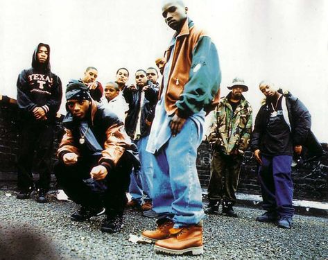 This is the hip hop era during the 90's which can be found till today. Men would wear baggy jeans and big shirts and jackets with boots. Mobb Deep The Infamous, The Infamous Mobb Deep, East Coast Hip Hop, Eighties Style, 1990s Hip Hop, Mobb Deep, Chicago Outfit, Hip Hop Classics, Queens Nyc