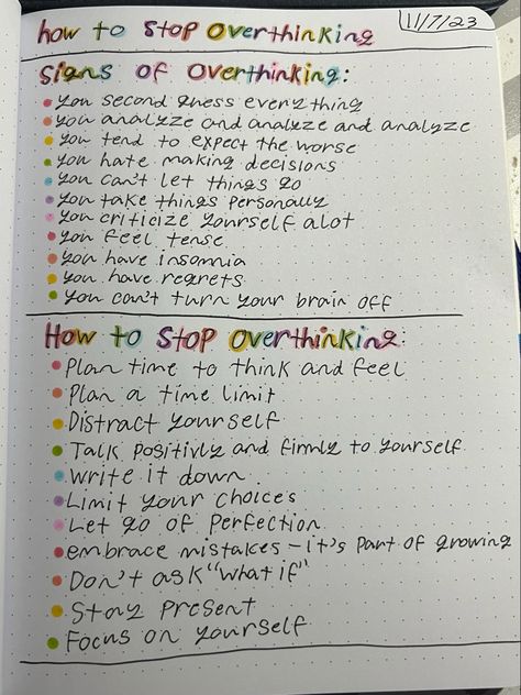 When Life Gets Tough, Stop Overthinking, Effective Study Tips, Writing Therapy, Quotes Inspirational Positive, Bullet Journal Writing, Write It Down, Self Care Routine, Journal Writing