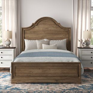 French Country Aesthetic, Kelly Clarkson Home, Bed Wood, Standard Bed, Solid Wood Bed, Canopy Bed, Kelly Clarkson, Wood Beds, Adjustable Beds