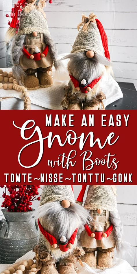 Diy Sock Gnomes, Felt Stuffies, How To Make Socks, Sock Gnomes, Gnome Crafts, Handmade Gnomes, Craft Fur, Gnome Tutorial, Gnome Decor