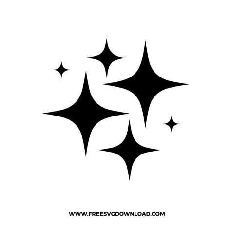 Shapes Svg Free, Star Sillouhette, Sparkle Svg Free, Stars Svg Free, Celestial Svg Free, Cricut Png Files Free, Star Vector Design, Graphic Star Design, Cute Stars Png