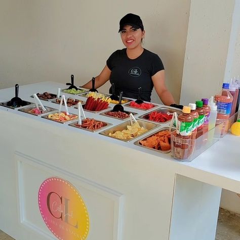 Snack Bar Cart Ideas, Snack Cart Party, Snack Bar Party, Snack Bar Ideas, Fruit Cart, Party Rental Ideas, Charcuterie Board Diy, Snack Cart, Candy Car