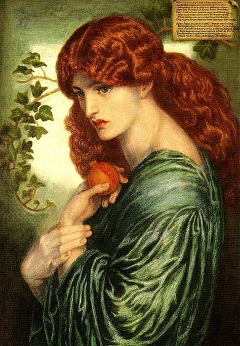 Persephone is one of the deities of the Greek pantheon who is often overlooked, but she was the daughter of Demeter and Zeus, as well as the wife of Hades, so an important goddess in Ancient Greece. Persephone Art, Pre Raphaelite Paintings, Pre Raphaelite Brotherhood, Pre Raphaelite Art, Greek Pantheon, Dante Gabriel Rossetti, Greek Mythology Art, Pre Raphaelite, Mythology Art