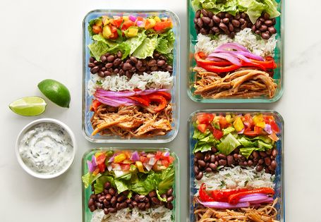 Carnitas Burrito Bowl | ALDI US Carnitas Burrito Bowl, Pork Ideas, Carnitas Burrito, Lunch Dinner Recipes, Burrito Bowl Recipe, Lunch And Dinner Recipes, Aldi Recipes, Burrito Bowls Recipe, Hearty Lunch