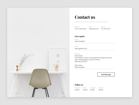 Contact us UI design Contact Information Design, Contact Info Design, Contact Website Design, Contact Us Design, Website Form Design, Contact Us Page Design Inspiration, Contact Form Design, Contact Us Website Design, Contact Us Ui Design