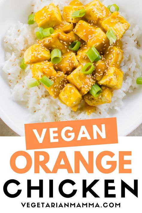 Vegan Orange Chicken, Orange Tofu Recipe, Orange Tofu, Fresh Squeezed Orange Juice, Tofu Recipes Easy, Squeezed Orange Juice, Tofu Recipe, Chicken Easy, Orange Sauce