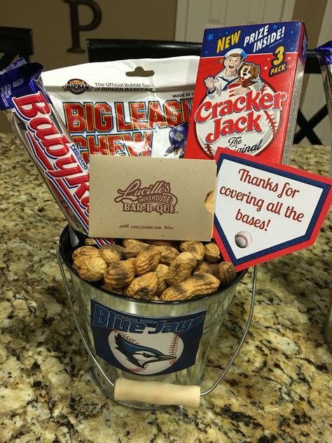 Baseball end of season Coach gift Diy Softball Coach Gifts, Baseball End Of Season Gift Kids, Tball Coach Gift Ideas, Teeball Snacks, Baseball Team Gifts End Of Season, Baseball End Of Season Gift, Baseball Coach Gift Ideas Diy, Coach Gift Ideas Baseball, End Of Season Baseball Gifts For Players