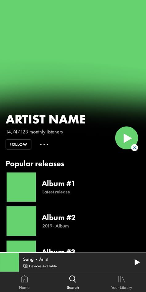 Spotify Album Template, Spotify Artist Profile Template, Spotify Design Ideas, Album Cover For Dr, Spotify Template Edit, Spotify Playlist Template, Spotify Artist Profile, Spotify Overlay, Spotify Template