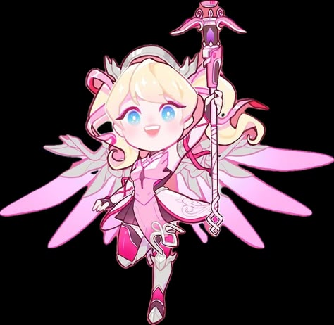 Pink Mercy Rose Gold Mercy, Pink Mercy Icon, Mercy Pfp, Pink Mercy, Mercy Fanart, Angela Ziegler, Overwatch Characters, Overwatch Mercy, Mercy Overwatch