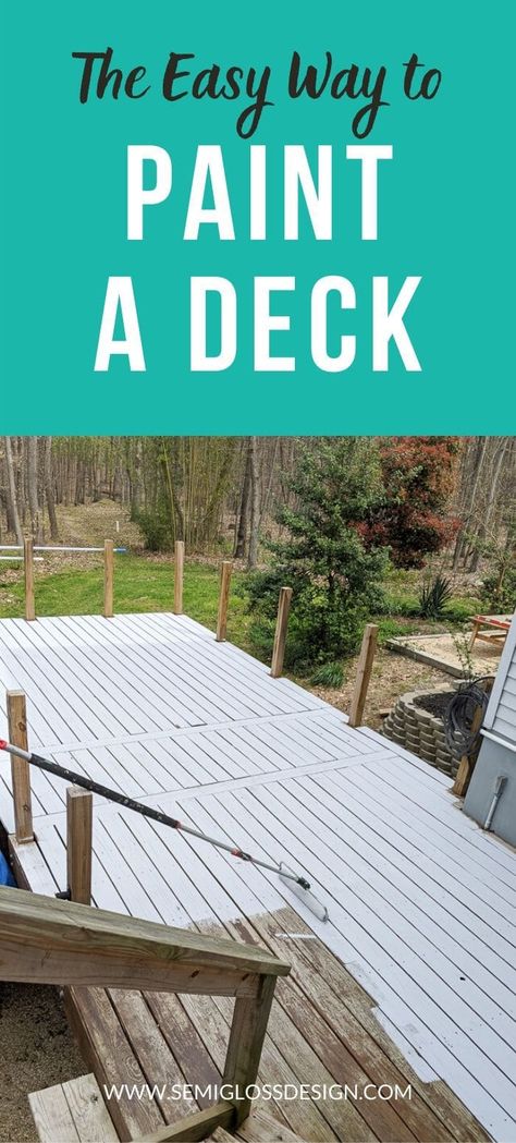 Multi Color Deck Stain Ideas, How To Paint A Deck, Painting Deck Ideas Wood, Painting A Deck, Painted Wood Deck, Deck Paint Colors, White Deck, House Maintenance, Deck Makeover