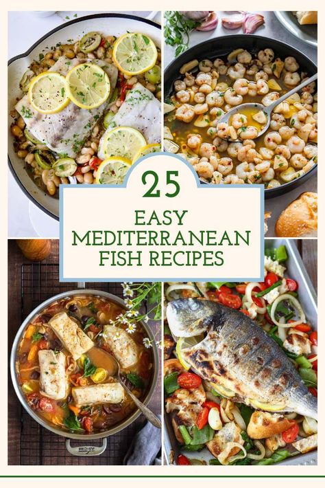 25 Easy Mediterranean Fish Recipes Mediterranean Main Course, Mediterranean Diet Recipes Fish, Mediterranean Fish Dishes, Mediterranean Diet Fish Recipes, Mediterranean Diet Fish, Mediterranean Fish Recipes, Mediterranean Keto, Grilled Salmon Kabobs, Fish Diet