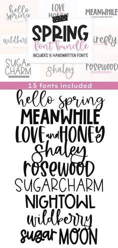 Ad: LIMITED TIME OFFER!!! 15 FONTS + 5 DOODLE FONTS! This bundle includes a handpicked selection of fonts, perfect for your farmhouse and country designs! Note: A few fonts from this bundle are included in other bundles in my shop. Please make sure to pick the bundle that best fits your needs. #HandwritingFonts #Hand-letteredFonts #LogoFonts #ModernFonts Cricut Corner, Spring Font, Farmhouse Font, Spring Farmhouse, Invitation Fonts, Free Script Fonts, Favorite Fonts, Cricut Fonts, Cute Fonts