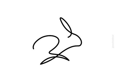 One Line Animals, Weird Animal Facts, Continuous Line Tattoo, Animal Line Drawings, Rare Rabbit, Wire Knitting, Rabbit Tattoos, Single Line Drawing, Line Sketch